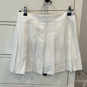 White Pleated Skirt